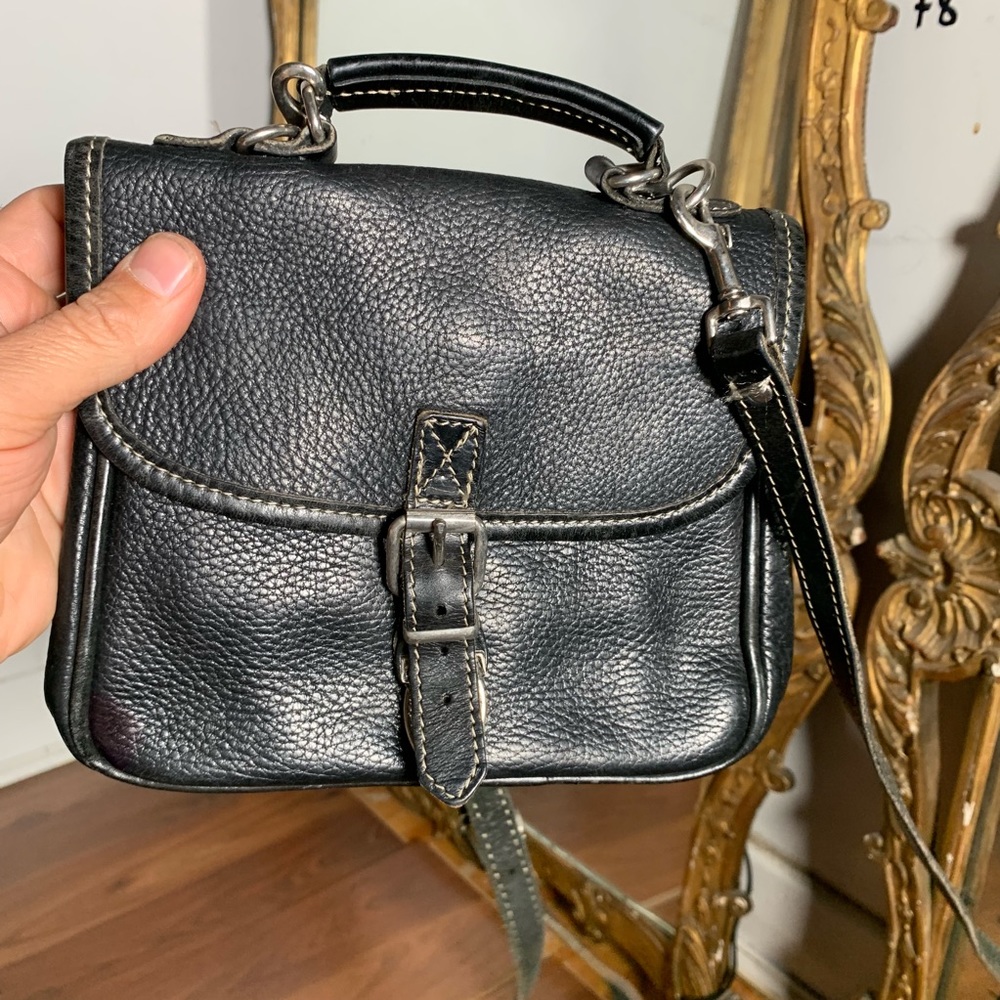 Roots leather cross body